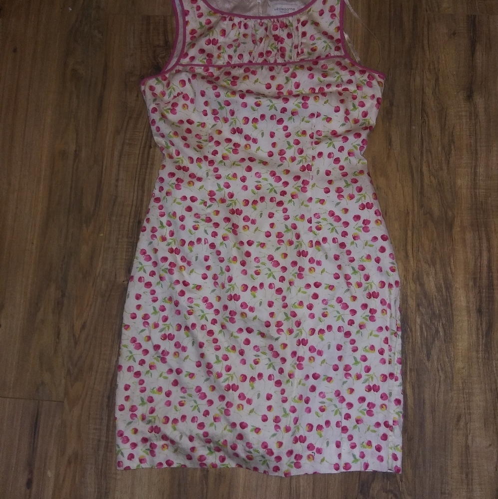 Vintage Liz Claiborne Floral Midi Lined Wide Straps - Picture 2 of 11